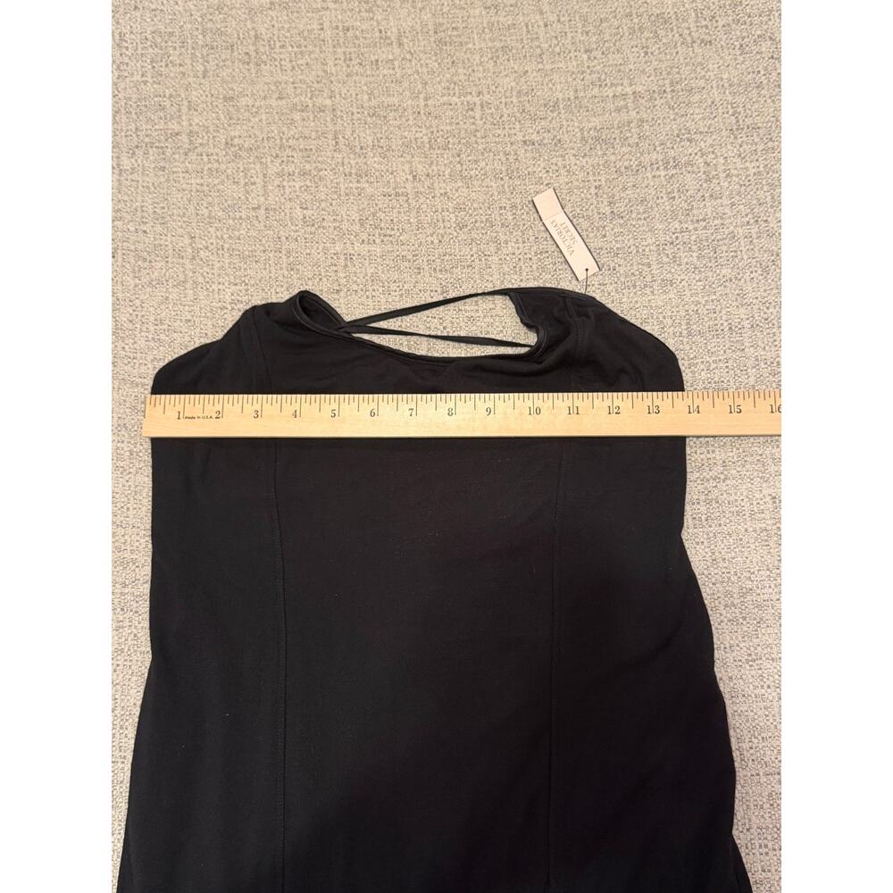 Victoria's Secret Black Maxi Dress Strappy Criss Cross Minimalist Slip Dress M - Picture 10 of 11